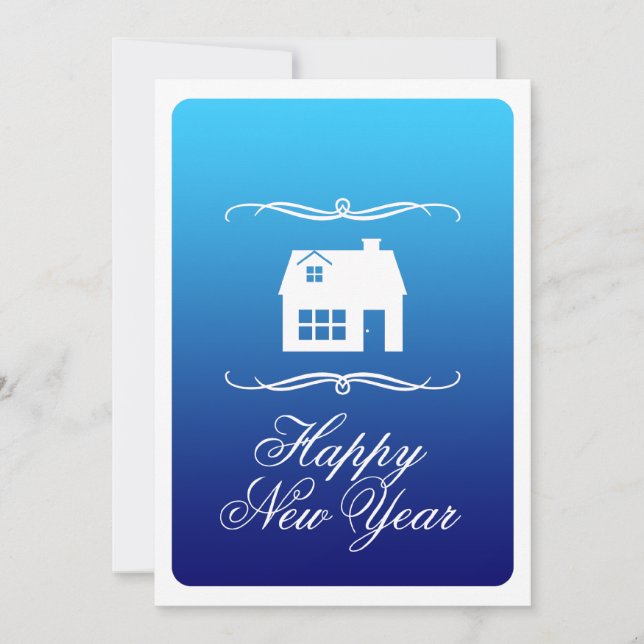 nytt adress uttalande från gott nytt år julkort (Framsida)