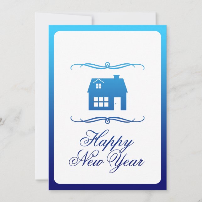 nytt adress uttalande från gott nytt år julkort (Framsida)