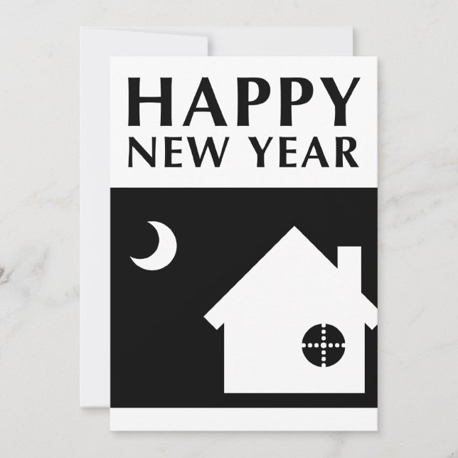 nytt adress uttalande från gott nytt år julkort (Framsida)