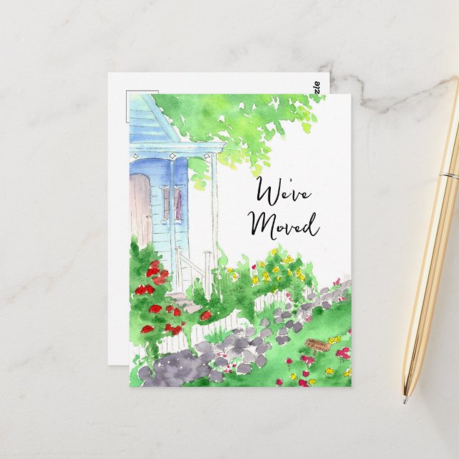 Nytt adress vi har Flyttat studenheten Vykort (Fram/Back In Situ)