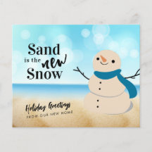 Nytt adress visitkort för Budget Sandy Snögubbe Be