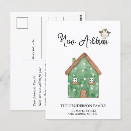 Nytt adress vykort för avisering om Flytta i hemme