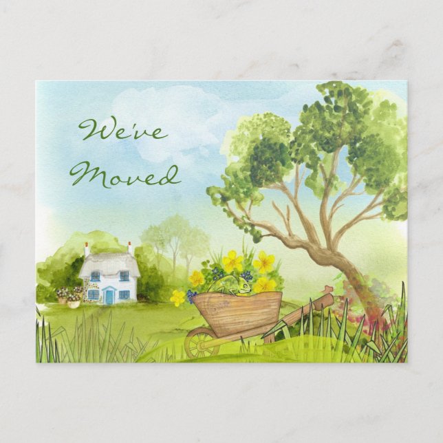 Nytt adress vykort för Vi har flyttat (Framsida)
