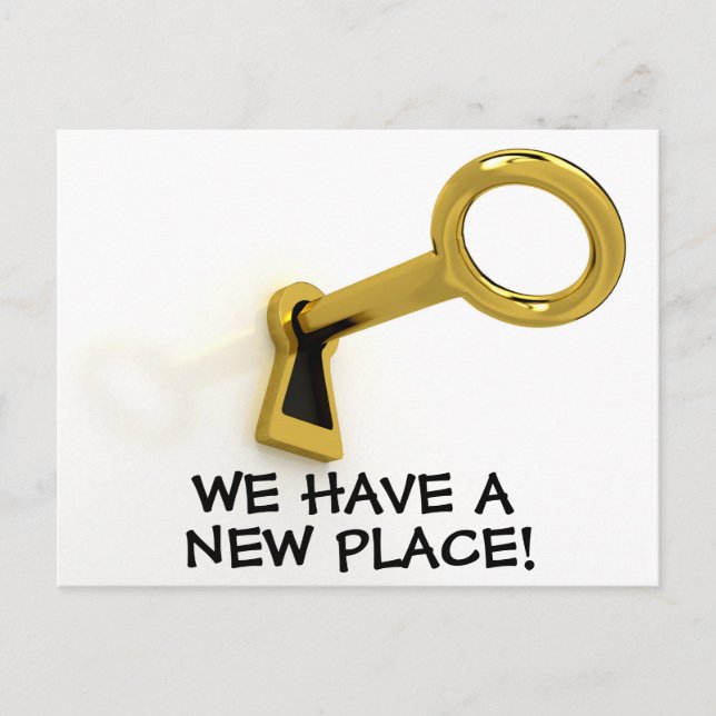 Nytt adressändringskort meddelande vykort (Framsida)