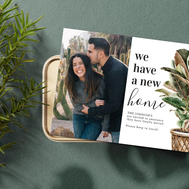 Nytt adressbyte Flyttningsannons Meddelande Vykort (Skapare uppladdad)