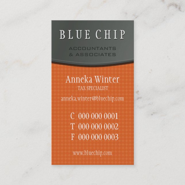 NYTT AFFÄRSKORT: silver-panel 7P Visitkort (Framsida)