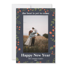 Nytt år 1: Foto botaniskt Helgdag Holly Modern