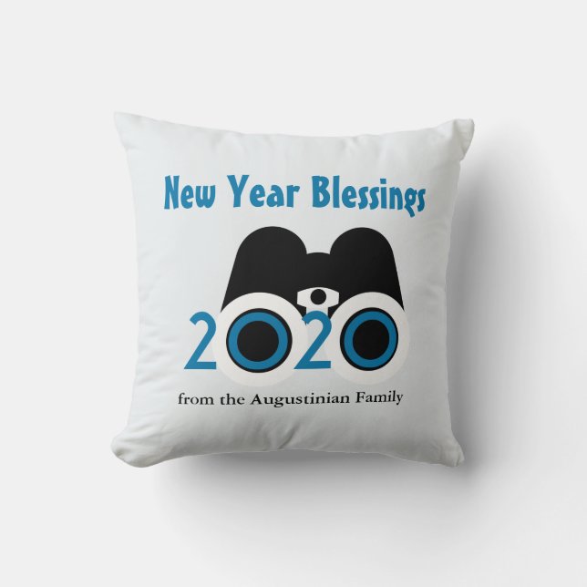 NYTT ÅR 2020 BLESSINGS Anpassad BLÅ Kudde (Framsida)
