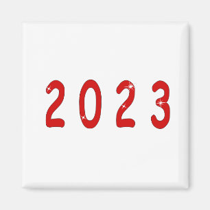 Nytt år, 2023, nummer 2023, ny årspresent, 2023, magnet