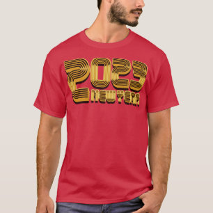 Nytt år 2023 Vintage Guld T Shirt
