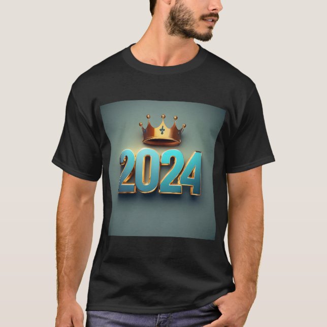 Nytt år 2024 Firande - Lycklig 2024-utformning T Shirt (Framsida)