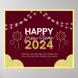 Nytt år 2024 poster