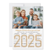 Nytt år 2025 - kalender ett foto