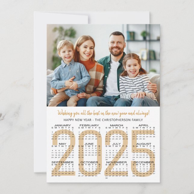 Nytt år 2025 - kalender ett foto (Framsida)