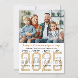 Nytt år 2025 - kalender ett foto