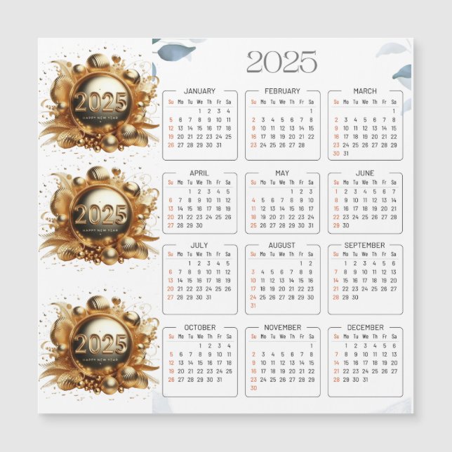 Nytt år 2025-kalender för henne (Framsida)