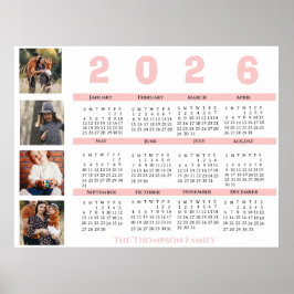Nytt år 2025 - kalenderfamilj - multifoto-kollage poster