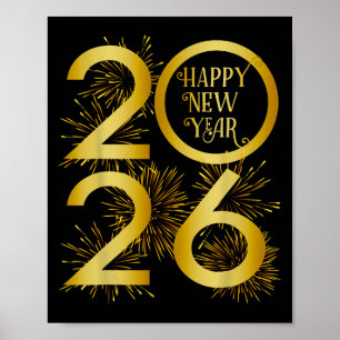 Nytt år 2026 Fireworks - Gott nytt år 2026 Poster