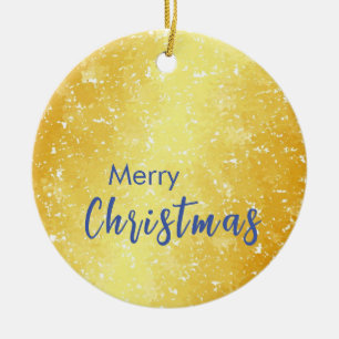 Nytt år för familjemeddelandet guld Färg God jul Julgransprydnad Keramik