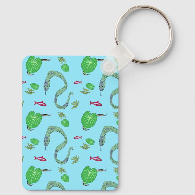 Nytt år för Snake Keychain Nyckelring (Baksida)