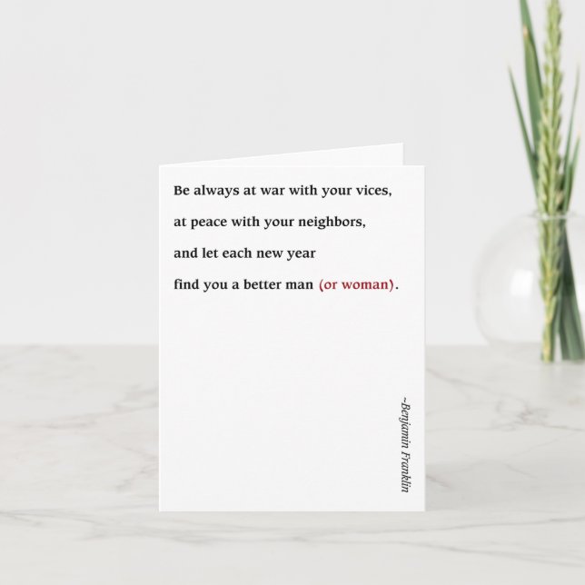 Nytt år - Franklin Helgkort (Framsida)