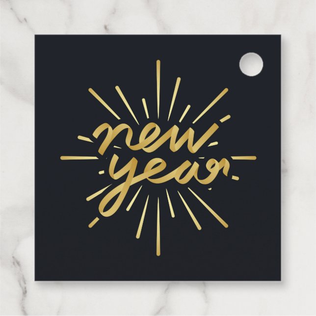 Nytt år gåvor etiketter (Baksida)