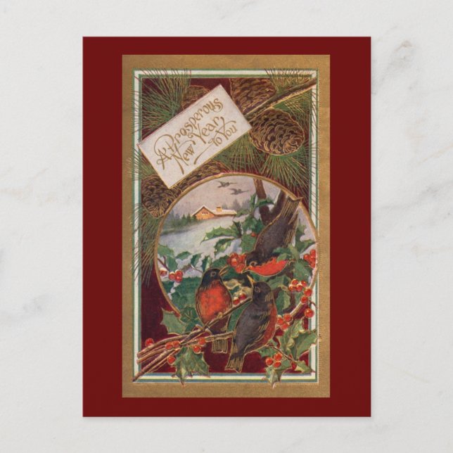 Nytt år helg vykort (Framsida)