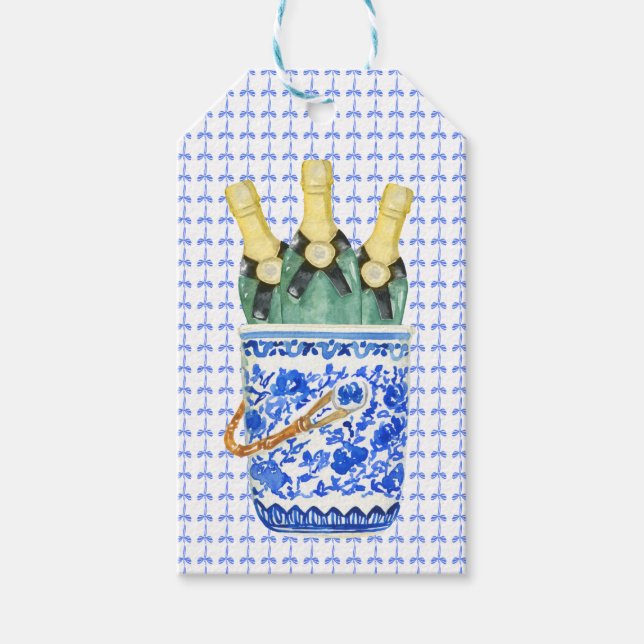 Nytt år Ice Bucket Chinoiserie GrandMillennium Presentetikett (Framsidan)