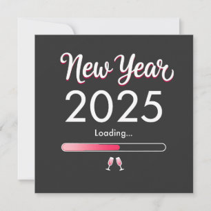 Nytt år laddar 2025 Gott nytt år Xmas Inbjudningar