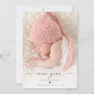 Nytt år Ny Äventyrs Baby Fotokort