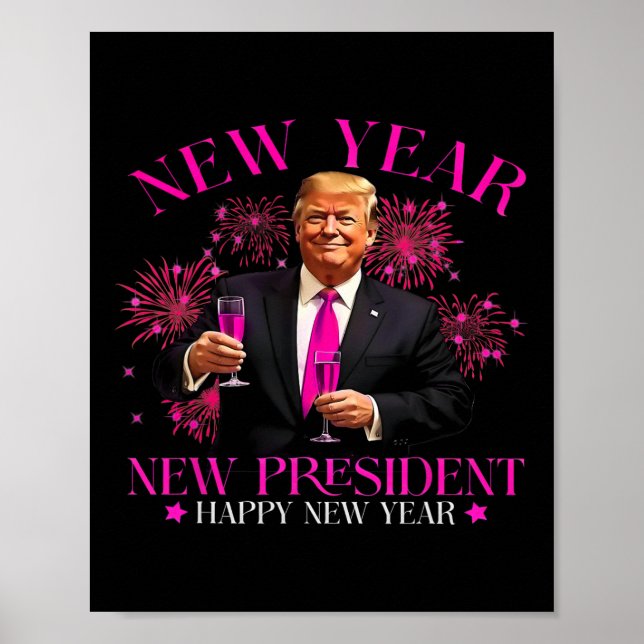 Nytt år Ny president Gott nytt år 2025  Poster (Framsidan)