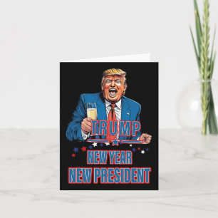 Nytt år Ny President Rolig Trump 2025 Ta Ameri Kort