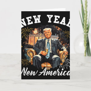 Nytt år Nya Amerika Gott nytt år 2026 Roligt Äkta Kort