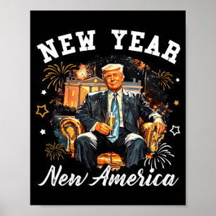 Nytt år Nya Amerika Gott Nytt År 2026 Roligt Tru Poster