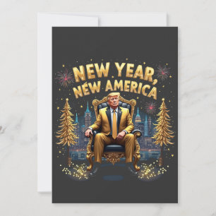 Nytt år Nya Amerika Stolt Maga Trump Inauguration Julkort