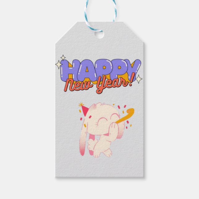 "Nytt år, nya vibes" Presentetikett (Framsidan)