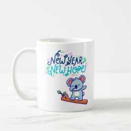 Nytt år nytt hopp koala kaffemugg
