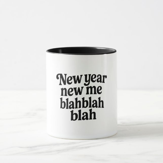 Nytt år Nytt Jag Sarksatisk NYE-lösning slogan Mugg (Center)