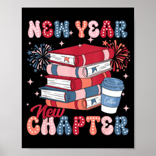 Nytt år Nytt kapitel Gott nytt år 2025 Bok kärlek Poster