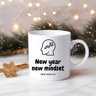 Nytt år, nytt tänkesätt, nya resultat kaffemugg