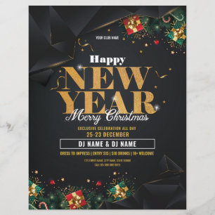 Nytt år Party Flyer-mall Reklamblad