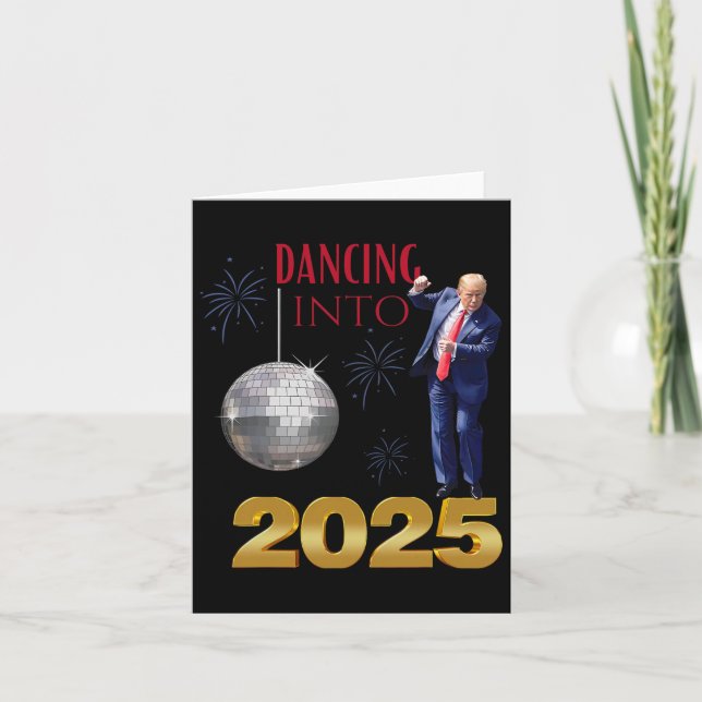 Nytt år Trump Dansar 2025 Mega Rolig Fest Nedräkni Kort (Framsida)