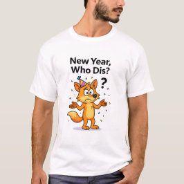 Nytt år, vem är det? – Förvirrad räv-fest-tecknad T Shirt