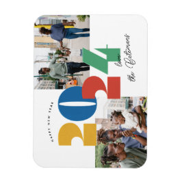 Nytt årligt standardkort för platt foto magnet