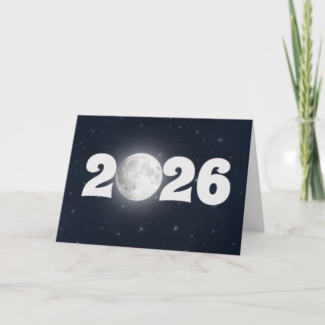 Nytt års 2026-kort i sin helhet kort (Framsida)