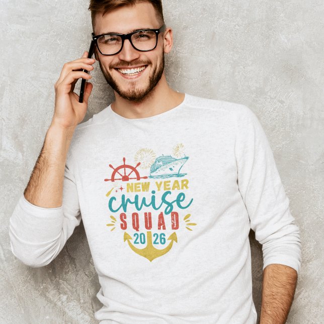 Nytt års Anpassningsbar för kryssningsruta i Retro T Shirt (Skapare uppladdad)
