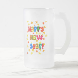 Nytt års berikning av fruset glas Mugg