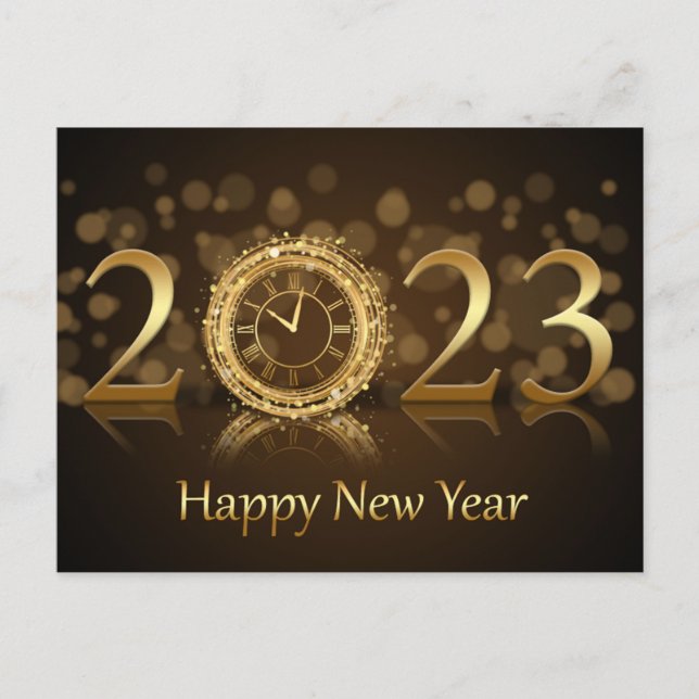 Nytt års Fireworks-Helgdag Helg Vykort (Framsida)