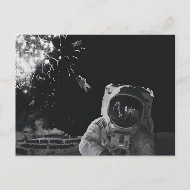 Nytt års Fireworks Vykort (Framsida)