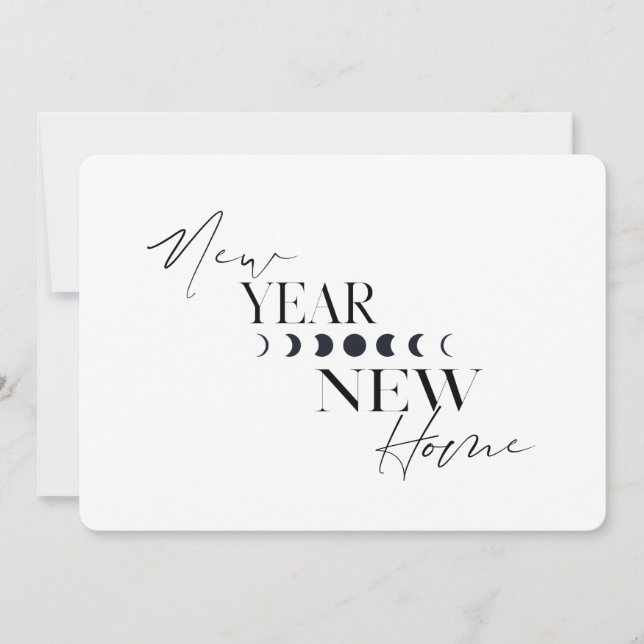 Nytt års Flyttat av ny Helgdag Julkort (Framsida)